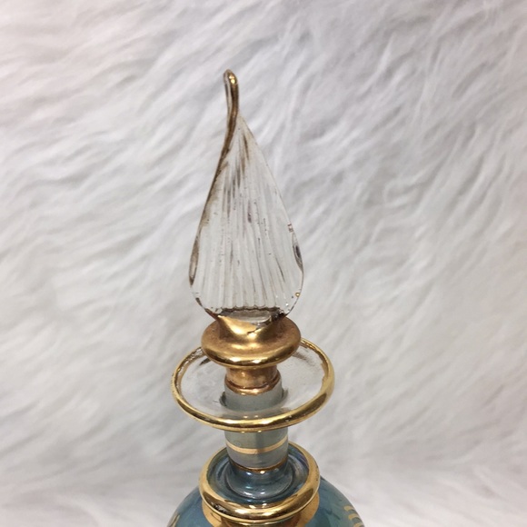 Egyptian Style Handblown Glass Perfume Bottle - Picture 2 of 8